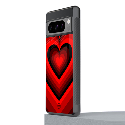 y2k red hearts wine edition back phone cover | glass case for google pixel 8 pro