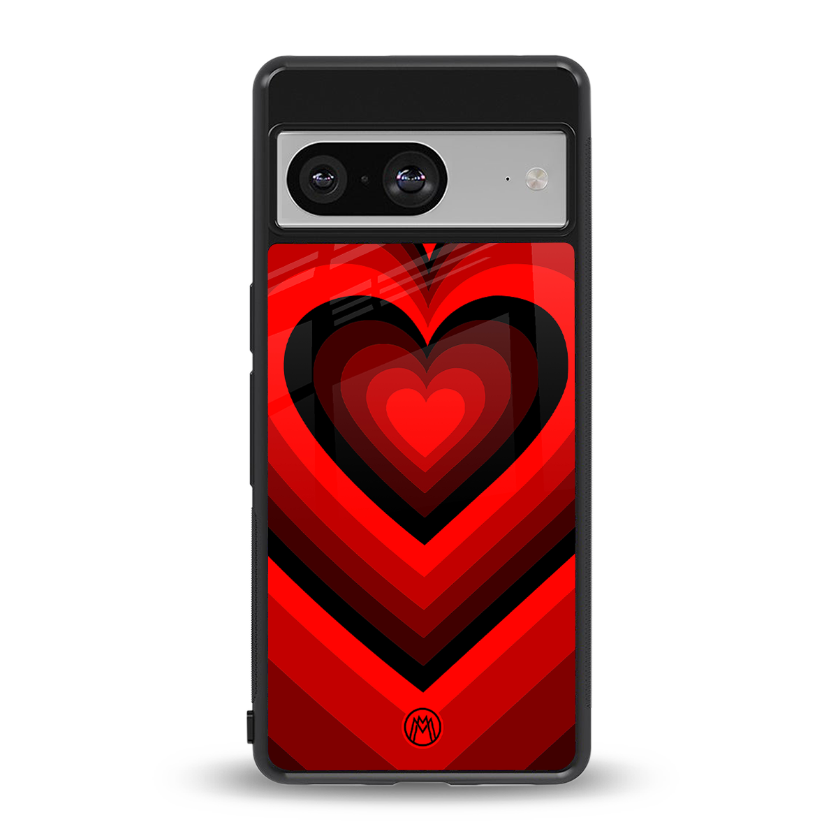 y2k red hearts wine edition back phone cover | glass case for Google Pixel 8