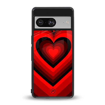 y2k red hearts wine edition back phone cover | glass case for Google Pixel 8