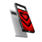 y2k red hearts wine edition back phone cover | glass case for Google Pixel 8