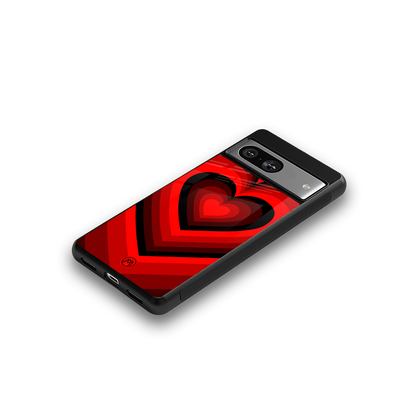 y2k red hearts wine edition back phone cover | glass case for Google Pixel 8