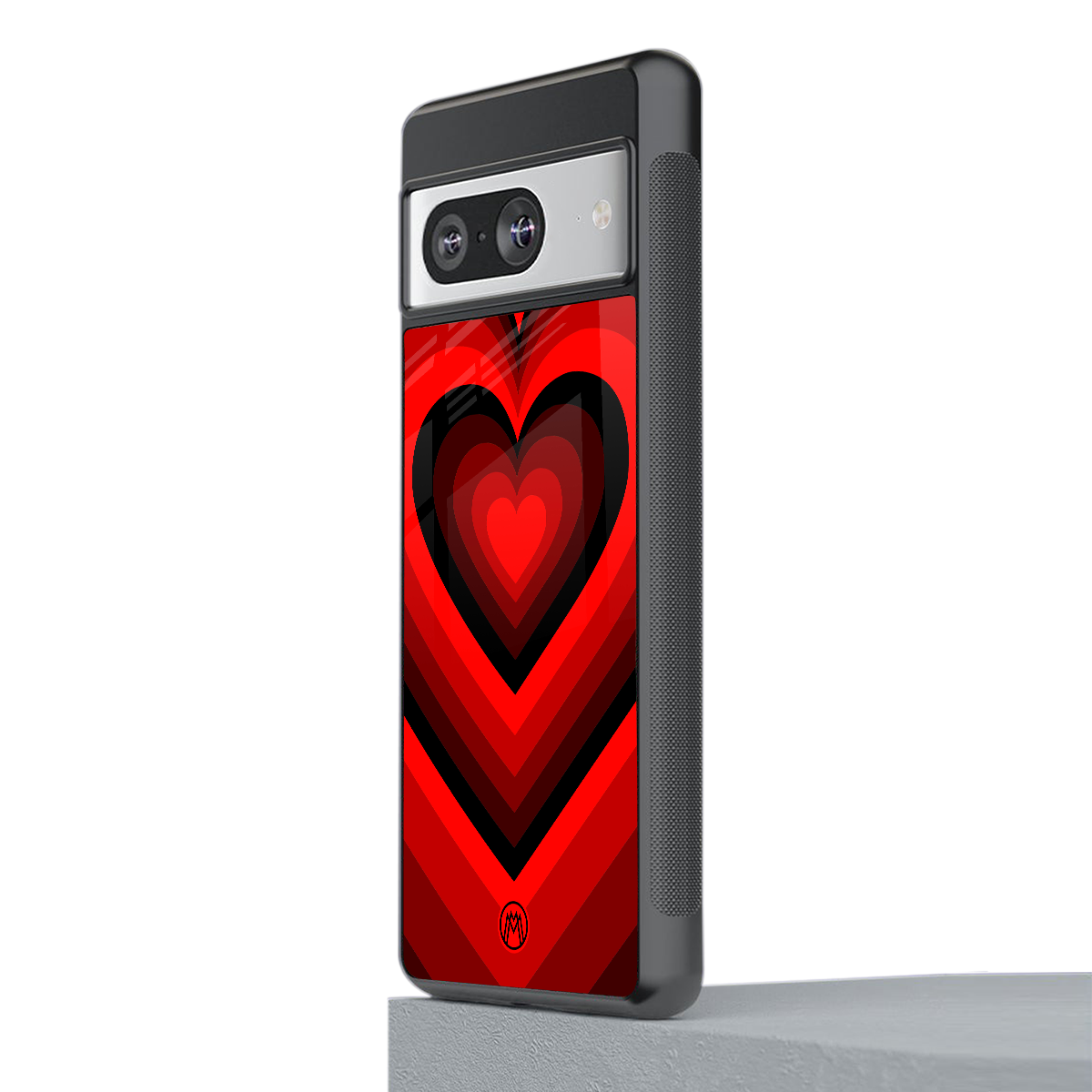 y2k red hearts wine edition back phone cover | glass case for Google Pixel 8