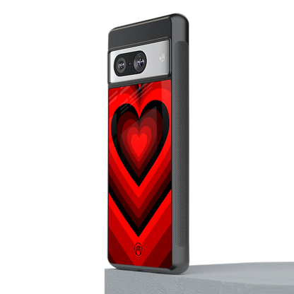 y2k red hearts wine edition back phone cover | glass case for Google Pixel 8