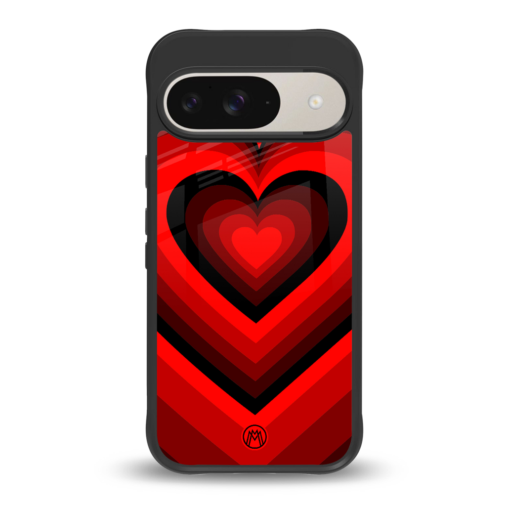 y2k red hearts wine edition back phone cover | glass case for google pixel 9