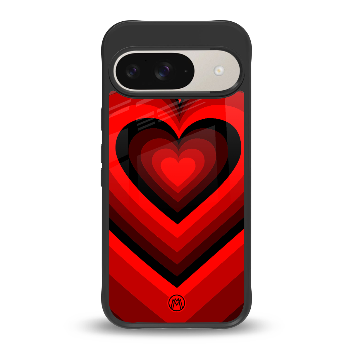 y2k red hearts wine edition back phone cover | glass case for google pixel 9