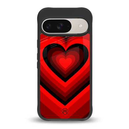 y2k red hearts wine edition back phone cover | glass case for google pixel 9