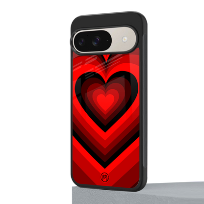 y2k red hearts wine edition back phone cover | glass case for google pixel 9