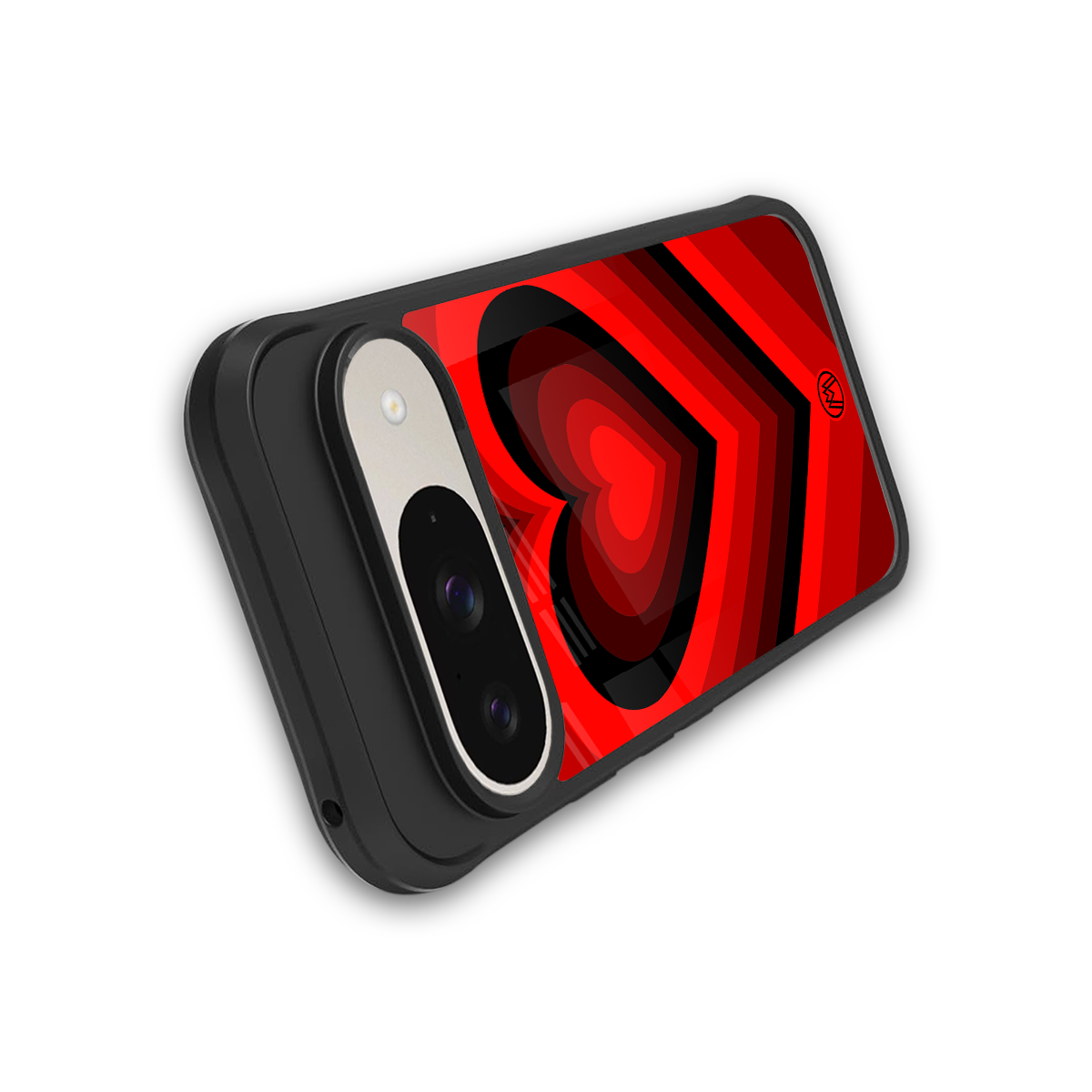 y2k red hearts wine edition back phone cover | glass case for google pixel 9