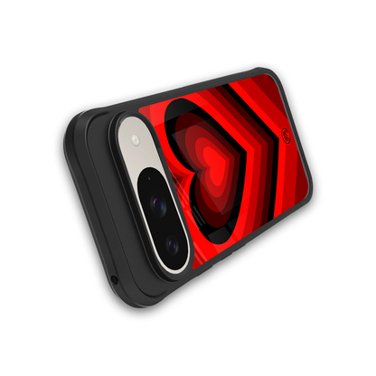 y2k red hearts wine edition back phone cover | glass case for google pixel 9