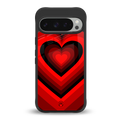 y2k red hearts wine edition back phone cover | glass case for google pixel 9 pro xl