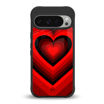 y2k red hearts wine edition back phone cover | glass case for google pixel 9 pro xl