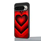 y2k red hearts wine edition back phone cover | glass case for google pixel 9 pro xl
