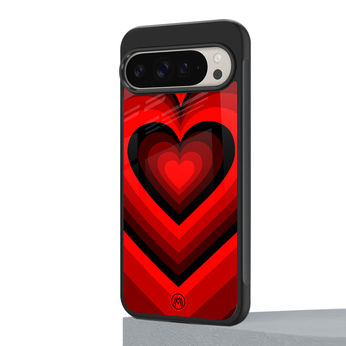 y2k red hearts wine edition back phone cover | glass case for google pixel 9 pro xl