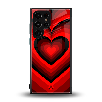 y2k red hearts wine edition back phone cover | glass case for samsung galaxy s24 ultra