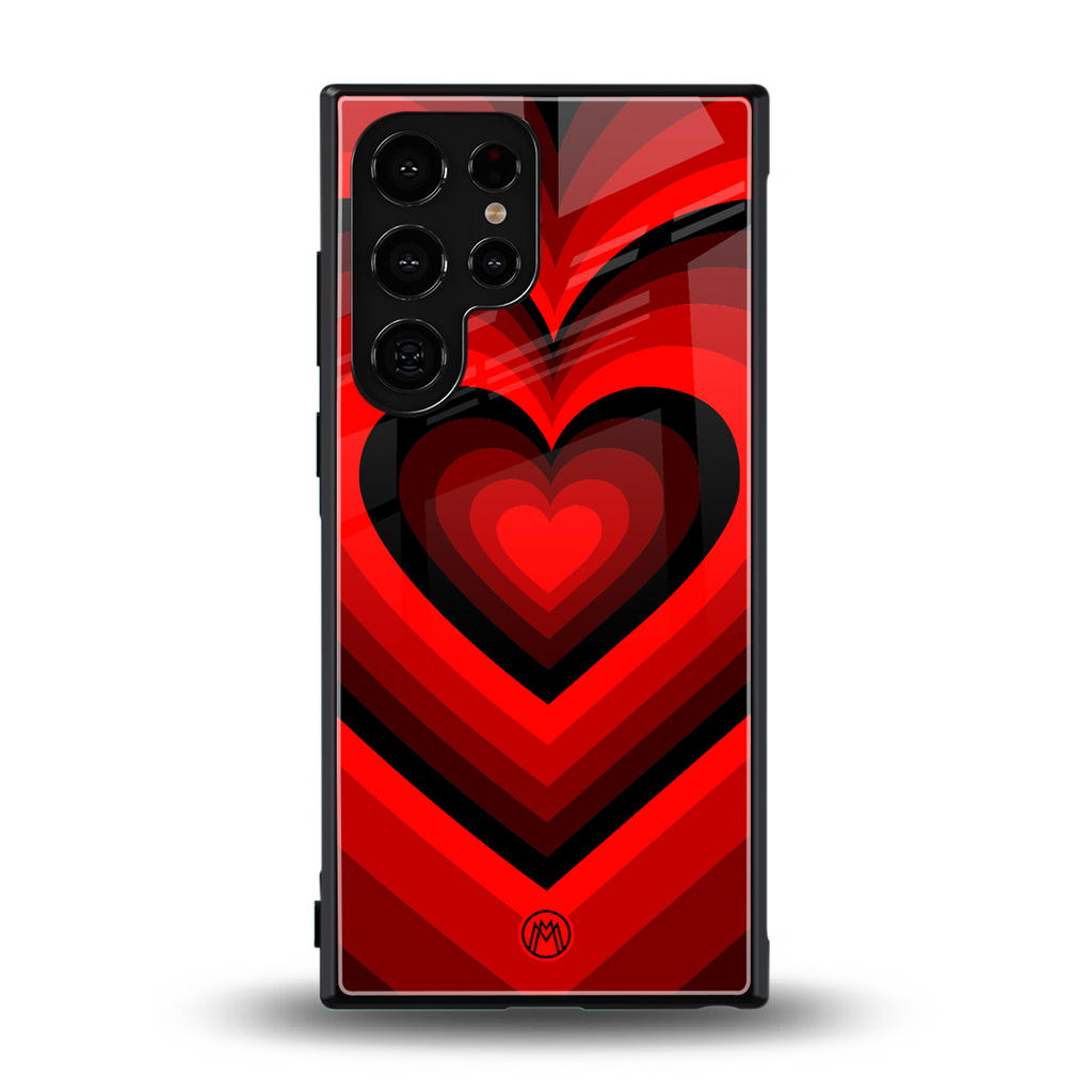 y2k red hearts wine edition back phone cover | glass case for samsung galaxy s23 ultra
