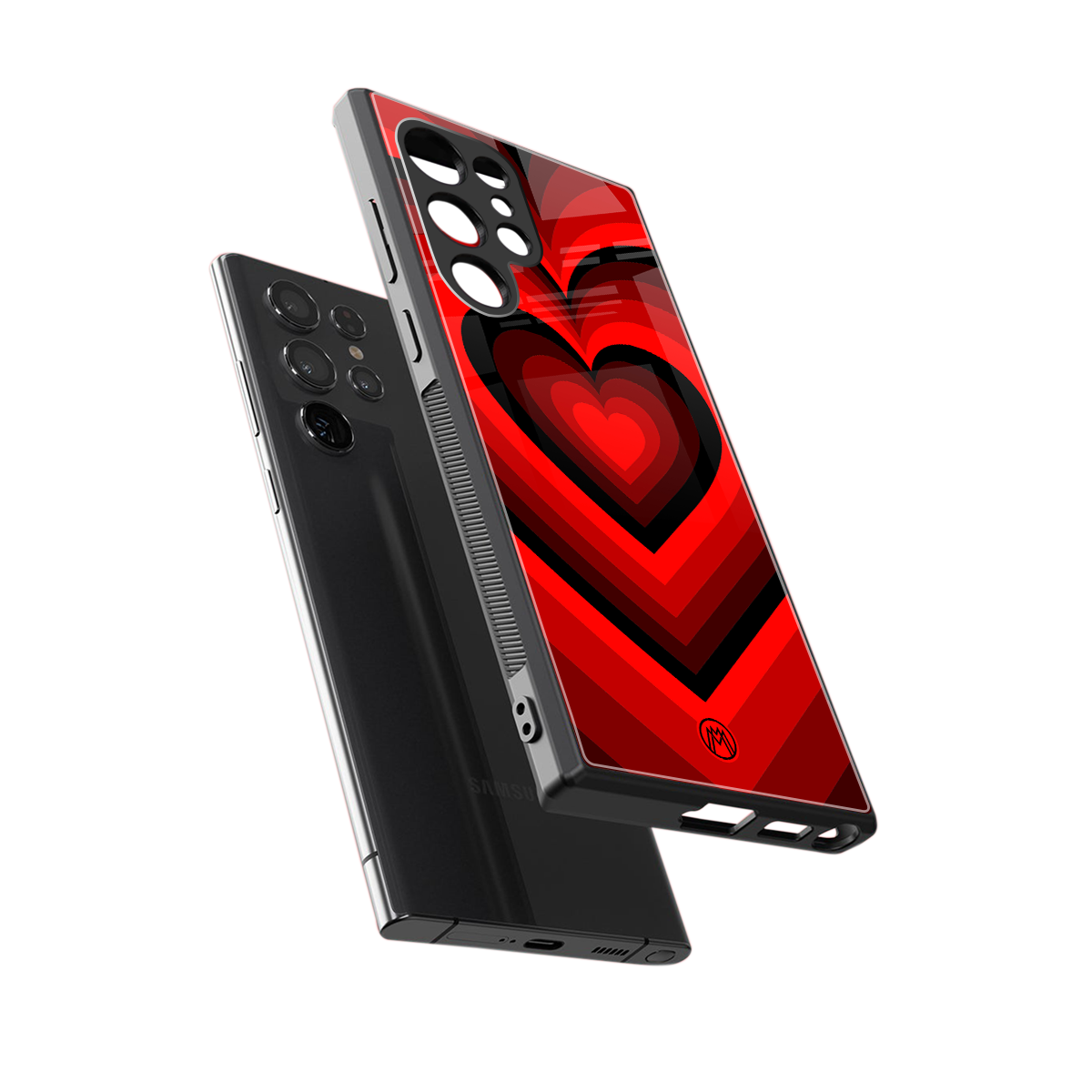 y2k red hearts wine edition back phone cover | glass case for samsung galaxy s24 ultra