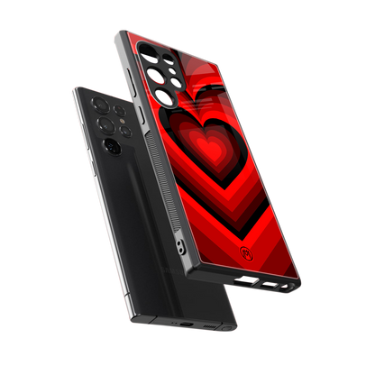 y2k red hearts wine edition back phone cover | glass case for samsung galaxy s24 ultra