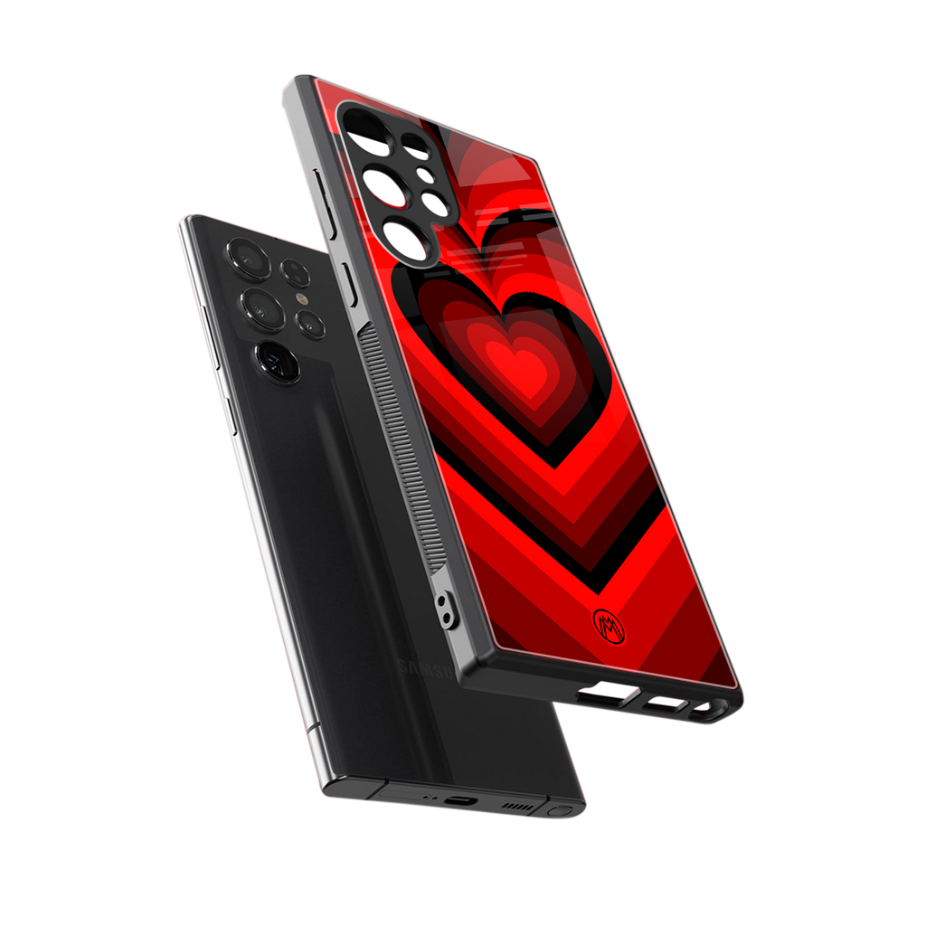 y2k red hearts wine edition back phone cover | glass case for samsung galaxy s23 ultra