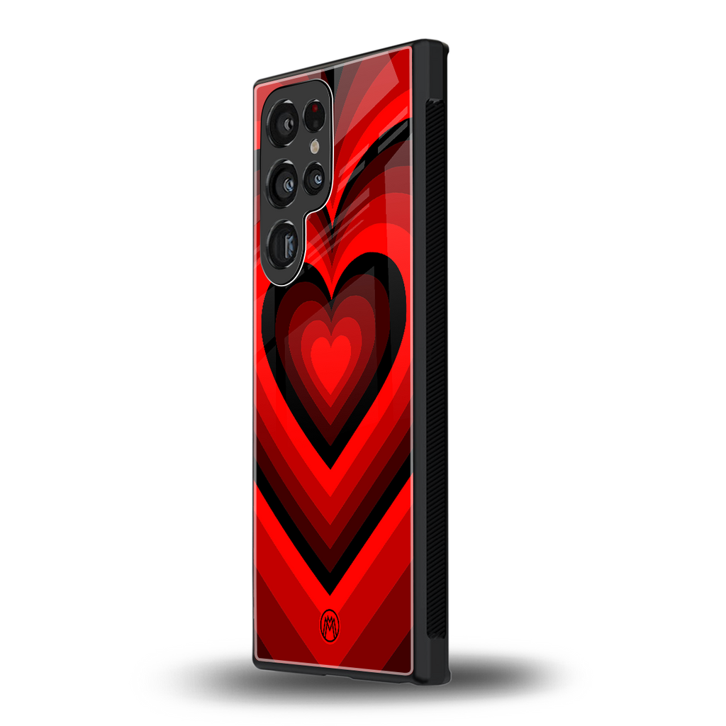 y2k red hearts wine edition back phone cover | glass case for samsung galaxy s23 ultra