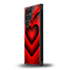 y2k red hearts wine edition back phone cover | glass case for samsung galaxy s23 ultra