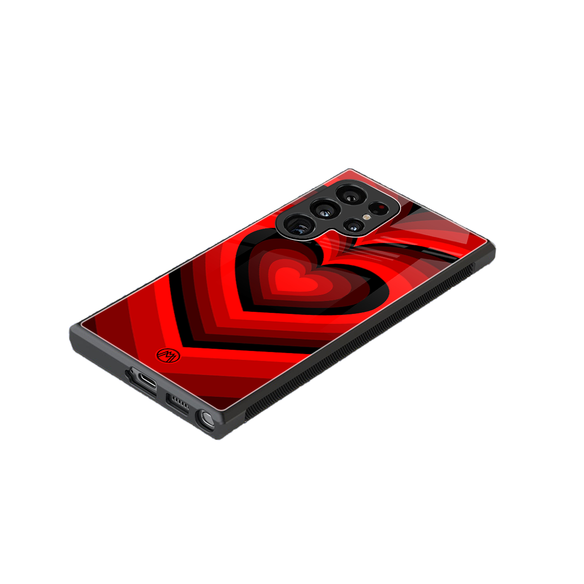y2k red hearts wine edition back phone cover | glass case for samsung galaxy s23 ultra