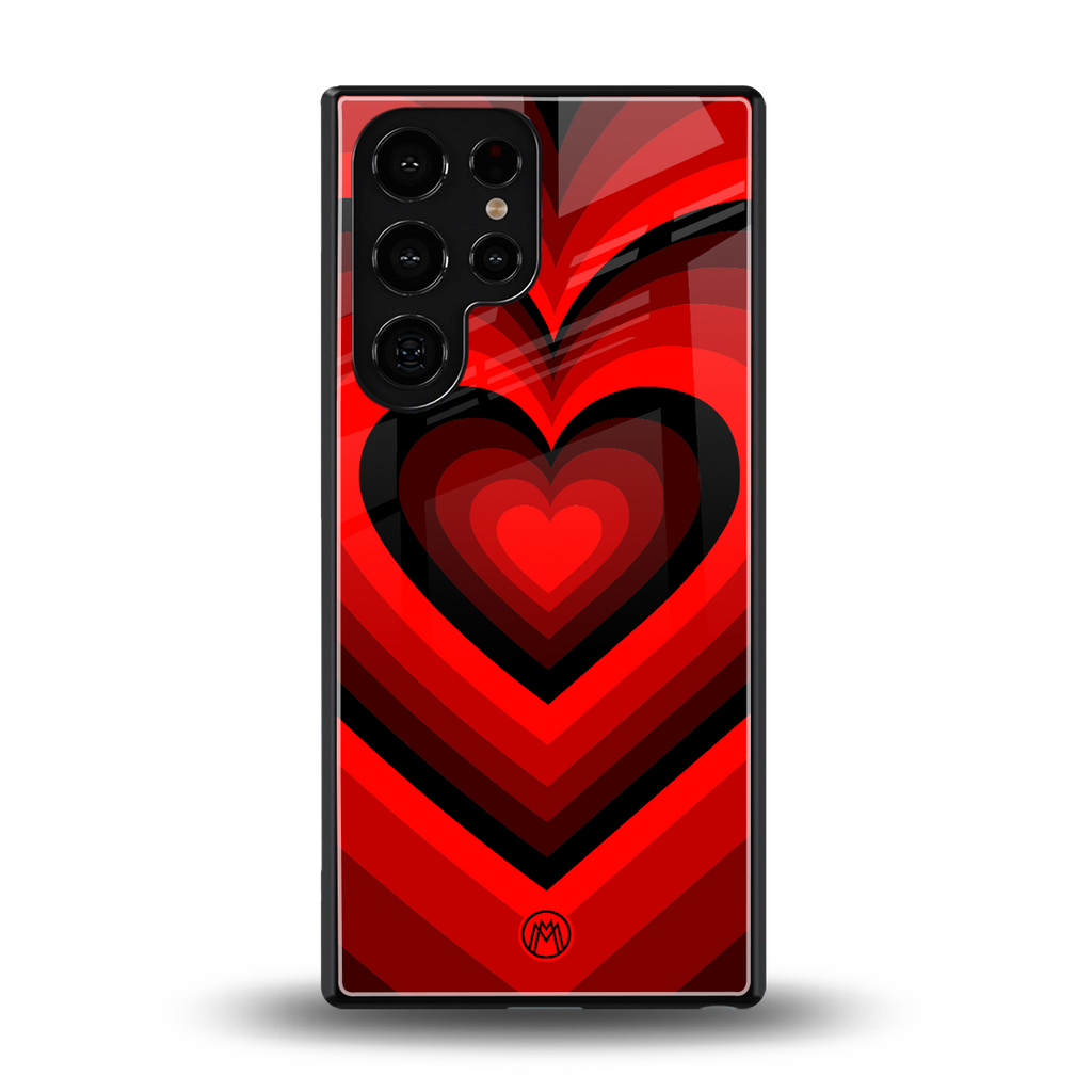 y2k red hearts wine edition back phone cover | glass case for samsung galaxy s25 ultra
