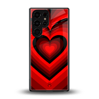 y2k red hearts wine edition back phone cover | glass case for samsung galaxy s25 ultra
