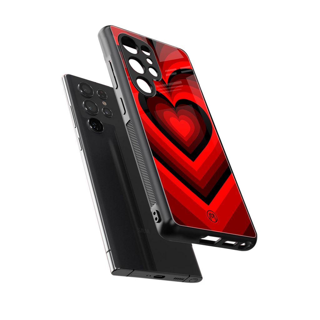 y2k red hearts wine edition back phone cover | glass case for samsung galaxy s25 ultra