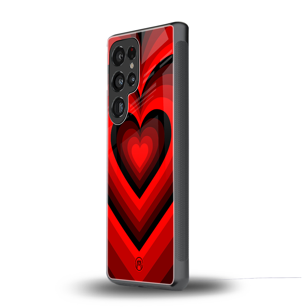 y2k red hearts wine edition back phone cover | glass case for samsung galaxy s25 ultra