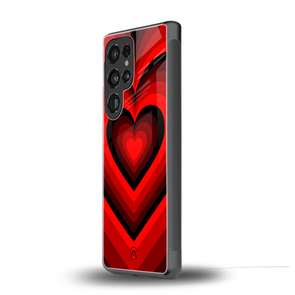 y2k red hearts wine edition back phone cover | glass case for samsung galaxy s25 ultra