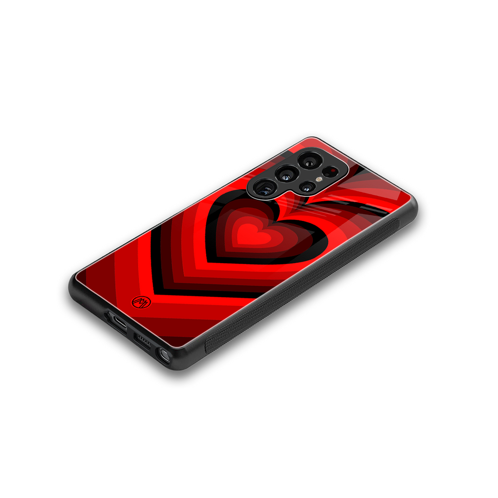 y2k red hearts wine edition back phone cover | glass case for samsung galaxy s25 ultra