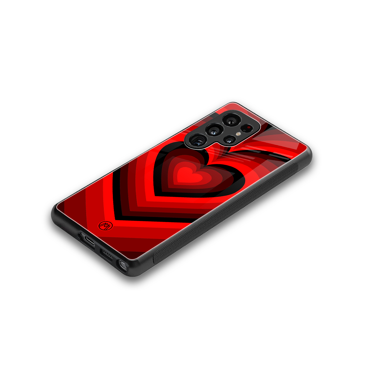 y2k red hearts wine edition back phone cover | glass case for samsung galaxy s25 ultra