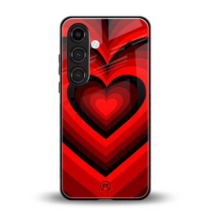 y2k red hearts wine edition back phone cover | glass case for samsung galaxy s24 plus