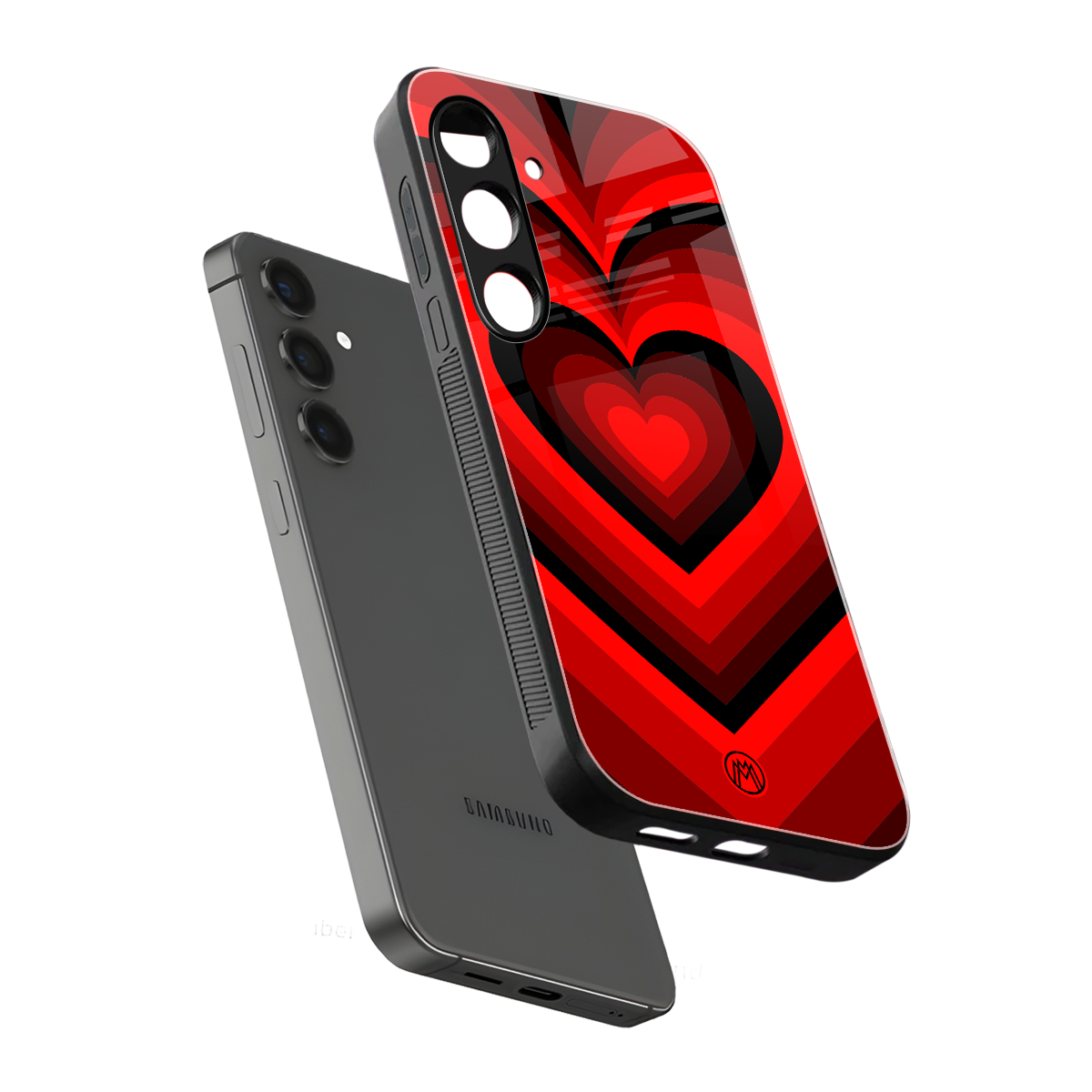 y2k red hearts wine edition back phone cover | glass case for samsung galaxy s23 plus