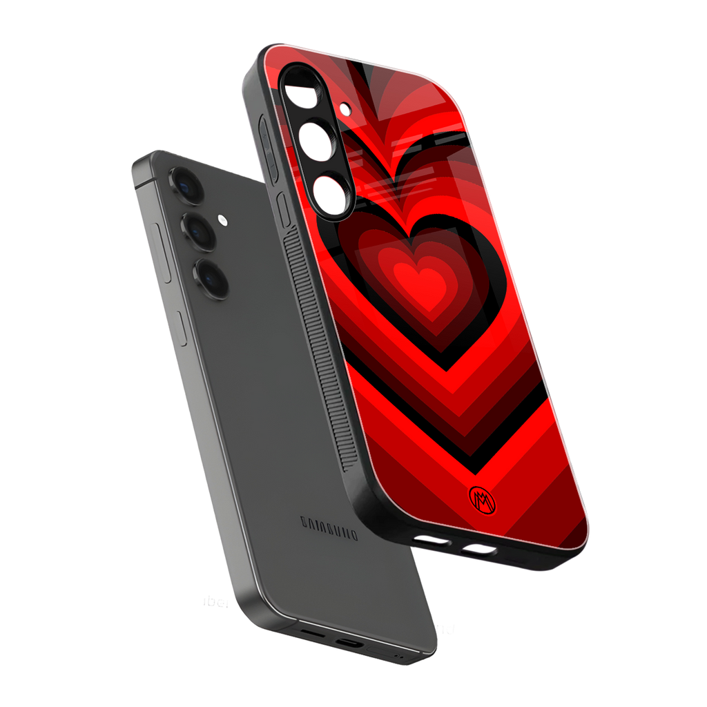 y2k red hearts wine edition back phone cover | glass case for samsung galaxy s24 plus