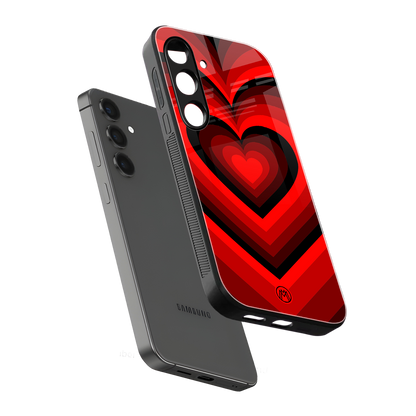 y2k red hearts wine edition back phone cover | glass case for samsung galaxy s24 plus