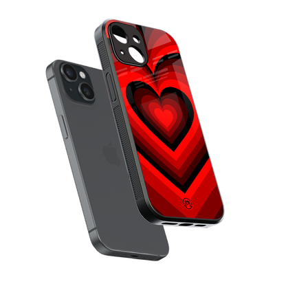 y2k red hearts wine edition back phone cover | glass case for iphone 15