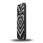 y2k retro black hearts back phone cover | glass case for iphone 13 mini