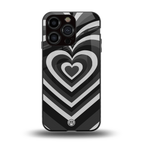 y2k retro black hearts back phone cover | glass case for iphone 13 pro