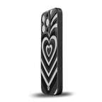 y2k retro black hearts back phone cover | glass case for iphone 13 pro
