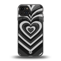 y2k retro black hearts back phone cover | glass case for iphone 15