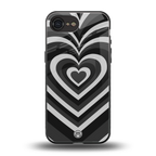 y2k retro black hearts back phone cover | glass case for iphone 16e