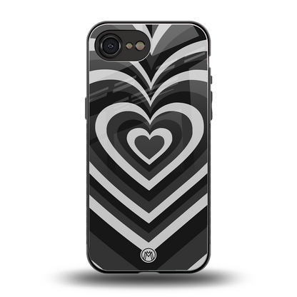 y2k retro black hearts back phone cover | glass case for iphone 16e