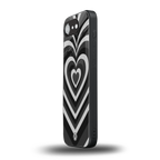 y2k retro black hearts back phone cover | glass case for iphone 16e