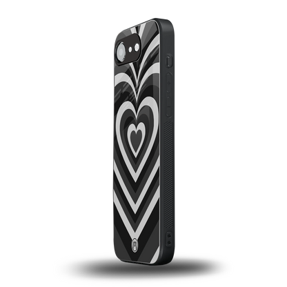 y2k retro black hearts back phone cover | glass case for iphone 16e