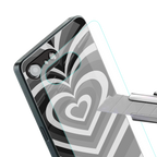 y2k retro black hearts back phone cover | glass case for iphone 16e