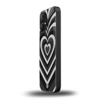 y2k retro black hearts back phone cover | glass case for nothing phone 1