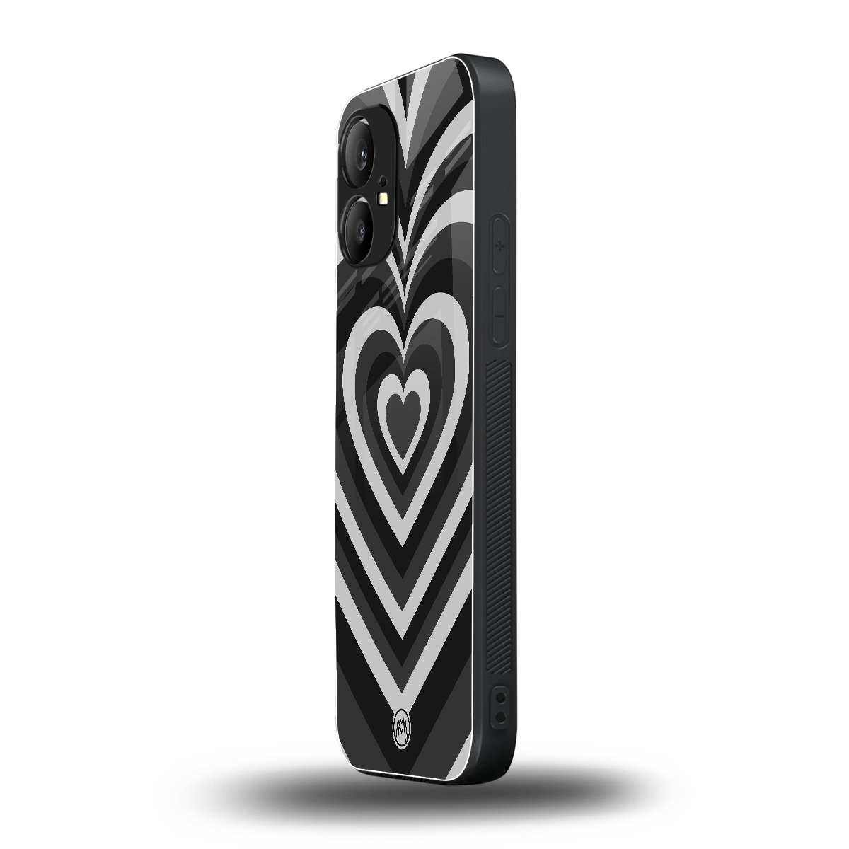 y2k retro black hearts back phone cover | glass case for nothing phone 1