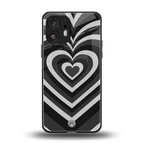 y2k retro black hearts back phone cover | glass case for nothing phone 2