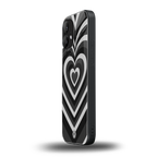 y2k retro black hearts back phone cover | glass case for nothing phone 2
